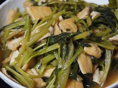 壬生菜と油揚げの炊いたん　おばんざい